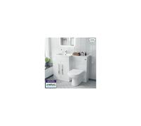 LH Vanity Sink Basin Unit Back to Wall WC Toilet Bathroom Suite Debra