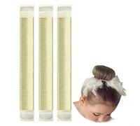 LHAAAYF Hair Bun Maker for Kids Girls Mini Donut Maker for Short and Thin Hair Easy Ballet Bun Tool (Blonde) 3 Pieces
