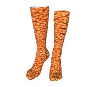 LHAHDG Baked Beans Pattern Socks Casual Crew Socks For Women'S Men Running Sport Work Short Socks Comfort Mid Tube Stockings 20 Inches