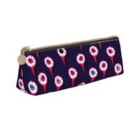 LHAHDG Bloody Zombie Eyeballs Funny Eyes Pattern Leather Pencil Case Zipper Pen Case Pouch Waterproof Travel Makeup Pouch Large Capacity for Women Men