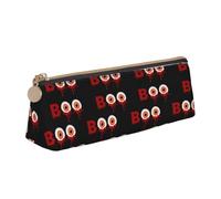 LHAHDG Bloody Zombie Eyeballs Pattern Leather Pencil Case Zipper Pen Case Pouch Waterproof Travel Makeup Pouch Large Capacity for Women Men