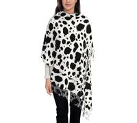 LHAHDG Dalmatian Print Pattern Cow Pattern Warm Scarf, Wraps Shawl Fashion Fringed Scarves Classic Winter/Fall