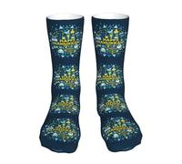 LHAHDG Happy Hanukkah Jewish Chanukah Holiday Sock Short Stockings Casual Sport Crew Socks For Women Men Couples 16 Inch