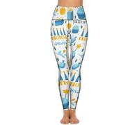 LHAHDG Happy Hanukkah Jewish Chanukah HolidayHigh Waist Yoga Pants Stretchy Skinny Leggings for Running Gym Sports
