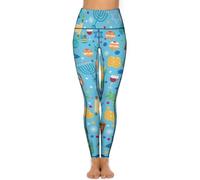 LHAHDG Happy Hanukkah Jewish Chanukah HolidayHigh Waist Yoga Pants Stretchy Skinny Leggings for Running Gym Sports