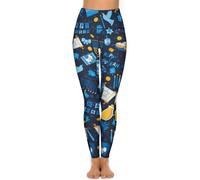 LHAHDG Happy Hanukkah Jewish Festival HolidayHigh Waist Yoga Pants Stretchy Skinny Leggings for Running Gym Sports