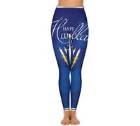 LHAHDG Happy Hanukkah Jewish Festival HolidayHigh Waist Yoga Pants Stretchy Skinny Leggings for Running Gym Sports