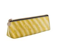 LHAHDG Potato Chips Snack Pattern Leather Pencil Case Zipper Pen Case Pouch Waterproof Travel Makeup Pouch Large Capacity for Women Men