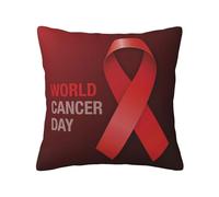 LHAHDG World Aids Day Awareness Red Ribbon Throw Pillows Covers 18 X 18 Square Pillow Case, Home Decor Sofa