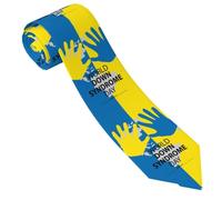 LHAHDG World Down Syndrome Awareness Day Men'S Necktie Novelty Ties Classic Neck Tie Gifts For Wedding Party Business