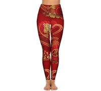 LHAHDG Year of The Horse Happy Chinese New Year 2026High Waist Yoga Pants Stretchy Skinny Leggings for Running Gym Sports