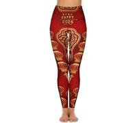 LHAHDG Year of The Horse Happy Chinese New Year 2026High Waist Yoga Pants Stretchy Skinny Leggings for Running Gym Sports