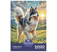 Lhasa Apso 1000 Pc Jigsaw Puzzle for Women Great Gift Idea Dogs in Open Meadow Romantic Cityscape Architecture 70x50cm/1000pcs