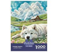 Lhasa Apso 1000 Piece Jigsaw Puzzle Educational Games Creative Pet Dog Jigsaw Puzzles Stress Reliever for Travel Gifts,Present 38x26cm/1000pcs