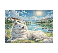 Lhasa Apso 1000 Piece Jigsaw Puzzle for Adults Cute Pet Animals Home Library Decor Intellectual Challenge Precision Cut for Intellectuals 1000 PCS