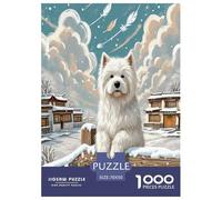 Lhasa Apso 1000 Piece Jigsaw Puzzles Fun Challenging Modern Pet Dog Puzzles Game for The Whole Gifts For Children And Adults Aged 14 And Over 70x50cm/1000pcs
