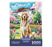 Lhasa Apso 1000 Piece Jigsaw Puzzles Fun Challenging Modern Pet Dog Puzzles Game for The Whole Gifts Suitable for Children & People Aged 14+ 70x50cm/1000pcs