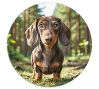 Lhasa Apso 1000 Piece Round Puzzle Animals Pets Cute Premium Relaxing Puzzle for Adults & Kids Creative Challenge Home Decor Gift 1000pcs (67.5x67.5cm)