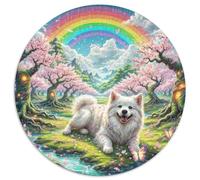 Lhasa Apso 1000 Piece Round Puzzle for Adults Kids 14+ Pet Dog Puzzles Creative Unique Challenge Games Stress Reliever Difficult Challenge 1000pcs (67.5x67.5cm)
