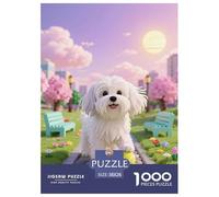 Lhasa Apso 1000 Pieces Jigsaw Puzzles Cute Pets Puzzle for Adults Staycation Kill Time Wall Decoration Puzzle Gifts for Women Age 14+ ForAdults 38x26cm/1000pcs