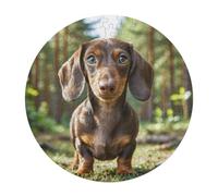 Lhasa Apso 120 Piece Round Jigsaw Puzzle Cute Pet Animals Animal Shape Durable Challenging Puzzle Decorative Home Accent Stress Relief for Adults Challenging 120 PCS