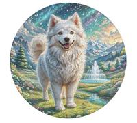 Lhasa Apso 195 Piece Circular Puzzle Cute Pet Animals Animal Shape Premium Home Decor Puzzle Stress Relief Relaxing Activity for Adults & Kids Educational 195 PCS