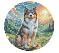 Lhasa Apso 68 Piece Circular Jigsaw Puzzle Cute Pet Animals Animal Shape Premium Stress Relief Puzzle for Adults Home Decor Brainteaser Educational Challenging 68 PCS