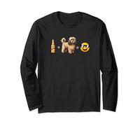 Lhasa Apso + Beer Dog Dad Happy Men Pet Lover Long Sleeve T-Shirt