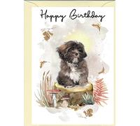 Lhasa Apso Dog Birthday Card