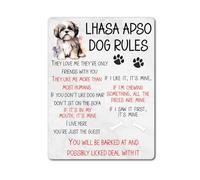 Lhasa Apso Dog Metal Sign Gift - Lhasa Apso Rules - If I Like It It's Mine - Family Fun Pet Animal Novelty Aluminium Present
