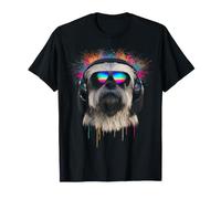 Lhasa Apso Dog Owner Headphone Design Sunglasses Motif T-Shirt