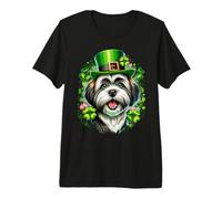 Lhasa Apso Dog St Patricks Day Artwork Premium T-Shirt