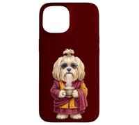 Lhasa Apso Dog Tibetan Lion Dog Tea in Tibet Monk Case for iPhone 15