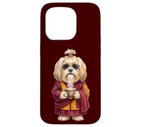 Lhasa Apso Dog Tibetan Lion Dog Tea in Tibet Monk Case for iPhone 15 Pro
