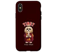 Lhasa Apso Dog Tibetan Lion Dog Tea in Tibet Monk Case for iPhone X/XS