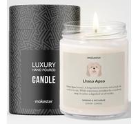 Lhasa Apso Gifts - Luxury Soy Wax Candle - Vanilla, Jasmine, Sugared Almond - Makester