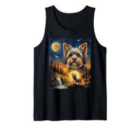Lhasa Apso Howling to The Moon Vintage Dog Tank Top