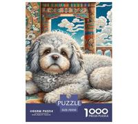 Lhasa Apso Jigsaw Puzzles for Adults 1000 Educational Games Cute Pets Colourful,Fun,Challenging And Brainteasing Adults Jigsaw Puzzle Fun Present & Activity for Home70x50cm/1000pcs