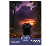 Lhasa Apso Jigsaw Puzzles Puzzles for Adults Kids. 1000 Pieces Cute Dog Whimsical Challenge Toy Educational Game Home Decoration for Adults& Kids Age 14 Years Up 70x50cm/1000pcs