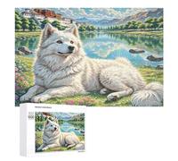 Lhasa Apso Jigsaw Puzzles Puzzles for Adults Kids. 1000 Pieces Cute Pet Whimsical Challenge Toy Educational Game Home Decoration for Adults& Kids Age 14 Years Up 1000 PCS