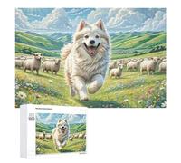 Lhasa Apso Jigsaw Puzzles Puzzles for Adults Kids. 1000 Pieces Cute Pet Whimsical Challenge Toy Educational Games Home Decoration for Adults& Kids Age 14 Years Up 1000 PCS