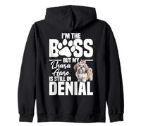 Lhasa Apso Lover Puppy Lover Dog Owner The Boss Lhasa Apso Zip Hoodie