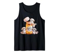 Lhasa Apso Owner Dog Lover Enthusiast Happy Pill Lhasa Apso Tank Top