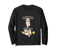 Lhasa apso Practicing Yoga Inhale - exale DIGOR Funny Long Sleeve T-Shirt