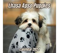 Lhasa Apso Puppies Calendar 2024: 14 Months Organizer For Home & Office , Mens , Womens , kids