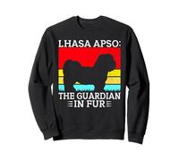 Lhasa Apso the Guardian in Fur Lhasa Apso Sweatshirt