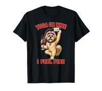Lhasa apso Yoga or Wine I Feel Fine - DIGOR Funny T-Shirt