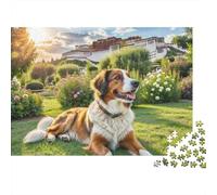 Lhasa ApsoJigsaw Puzzle Animal Pet Recycled Board Seniors Brain Training Holiday Activity 1000 Pieces 52x38cm/1000pcs