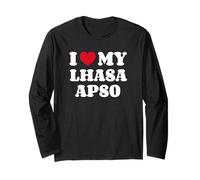 Lhasa Apsos I Love My Lhasa Apso Dog Owner Heart Long Sleeve T-Shirt