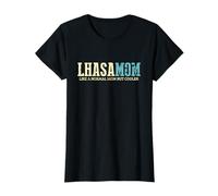 Lhasa Mom Cooler Fun Dog Mommy Vintage Mothers Day T-Shirt